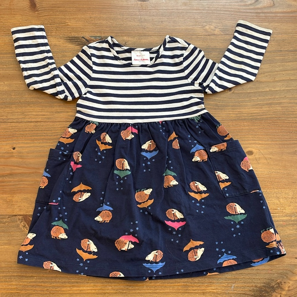 Hanna Andersson 3T 90cm Hedgehog Dress, Very Good Condition